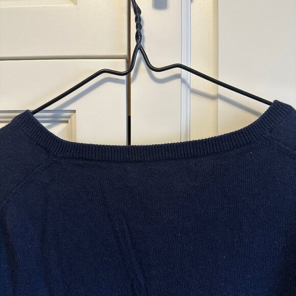 JCREW Cashmere V Neck Sweater - Navy Blue - Picture 11 of 12